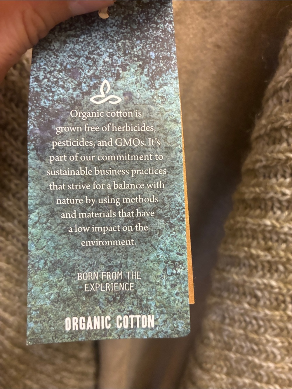 Prana Dark Khaki organic cotton and wool blend demure cardigan NWT - Picture 14 of 15